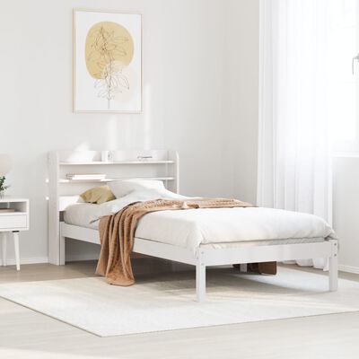 vidaXL Letto senza Materasso Bianco 90x200 cm Legno Massello di Pino