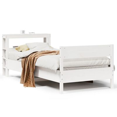 vidaXL Letto senza Materasso Bianco 90x200 cm Legno Massello di Pino