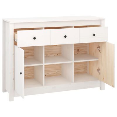 vidaXL Credenza Bianca 100x35x74,5 cm in Legno Massello di Pino