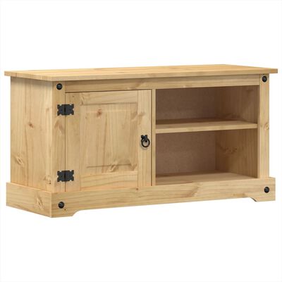 vidaXL Mobile Porta TV Corona 100x37x52 cm in Legno Massello di Pino