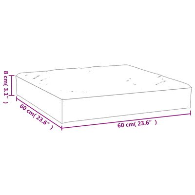 vidaXL Cuscino per Pallet Azzurro 60x60x8 cm in Tessuto Oxford