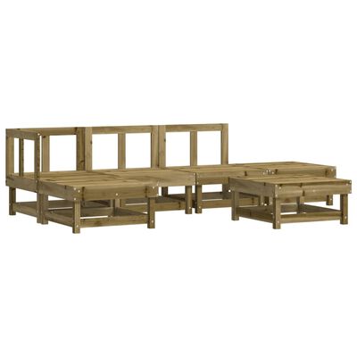 vidaXL Set Salotto da Giardino 6 pz in Legno Impregnato di Pino