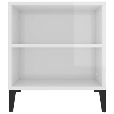 vidaXL Mobile Porta TV Bianco Lucido 102x44,5x50 cm Legno Multistrato