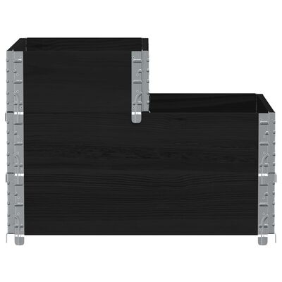 vidaXL Fioriera Rialzata a 3 Livelli Nera 120x80 cm Legno di Pino