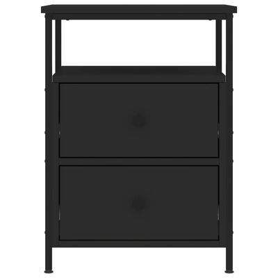 vidaXL Comodino Nero 44x45x60 cm in Legno Multistrato