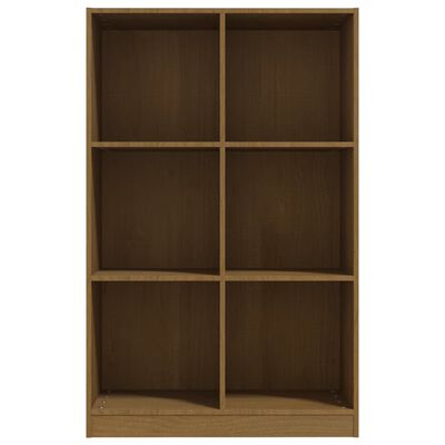 vidaXL Libreria Miele 70x33x110 cm in Legno Massello di Pino