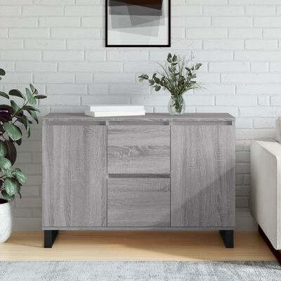 vidaXL Credenza Grigio Sonoma 104x35x70 cm in Legno Multistrato