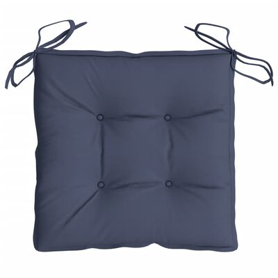 vidaXL Cuscini per Sedia 2 pz Blu Marino 40x40x7 cm in Tessuto Oxford