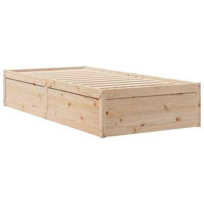 vidaXL Giroletto senza Materasso 100x200 cm in Legno Massello di Pino