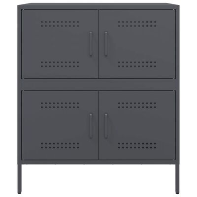 vidaXL Credenza Antracite 68x39x79 cm in Acciaio