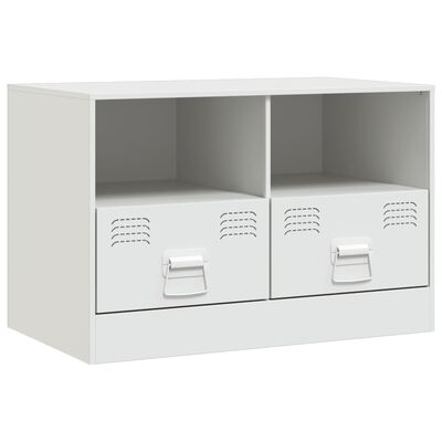 vidaXL Mobile Porta TV Bianco 67x39x44 cm in Acciaio