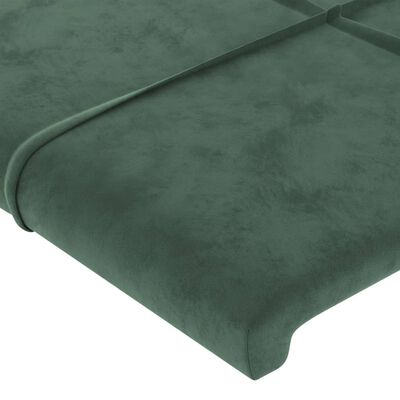 vidaXL Testiere 2 pz Verde Scuro 100x5x78/88 cm in Velluto