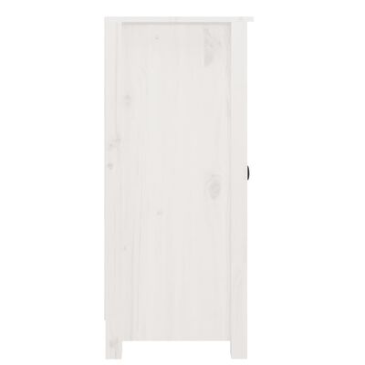 vidaXL Credenze 2 pz Bianche 39x35x80 cm in Legno Massello di Pino