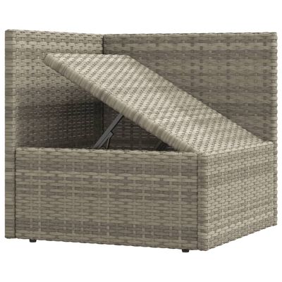 vidaXL Set Divani da Giardino 4 pz con Cuscini in Polyrattan Grigio