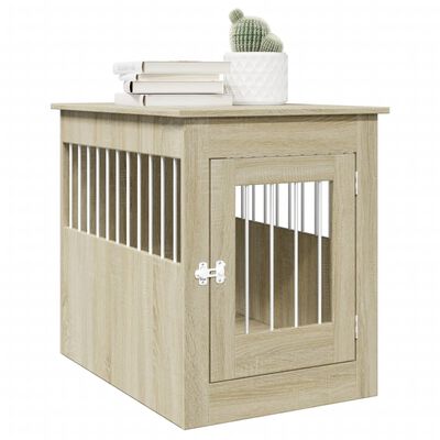 vidaXL Gabbia Cani da Arredamento Rovere Sonoma 55x80x68cm Multistrato