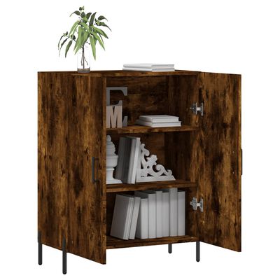 vidaXL Credenza Rovere Fumo 69,5x34x90 cm in Legno Multistrato