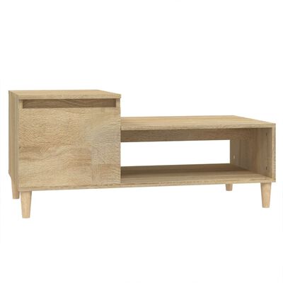 vidaXL Tavolino da Salotto Rovere Sonoma 100x50x45cm Legno Multistrato