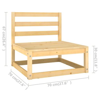 vidaXL Set Divani da Giardino 5 pz in Legno Massello di Pino