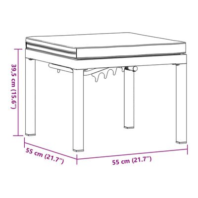 vidaXL Panche Giardino con Cuscini 2pz Nere Acciaio Verniciato Polvere