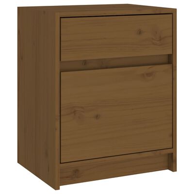 vidaXL Comodini 2 pz Ambra 40x31x40 cm in Legno Massello di Pino