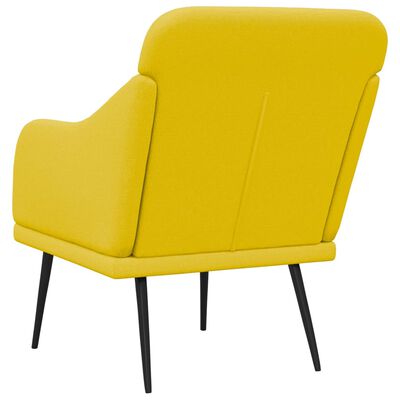 vidaXL Poltrona Giallo Chiaro 63x76x80 cm in Tessuto