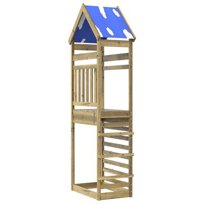 vidaXL Torre da Gioco con Arrampicata 85x52,5x265 cm Pino Impregnato