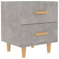 vidaXL Comodino Grigio Cemento 40x35x47,5 cm