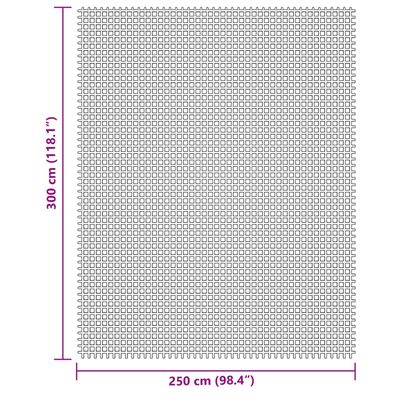 vidaXL Tappeto da Campeggio Crema 3x2,5 m