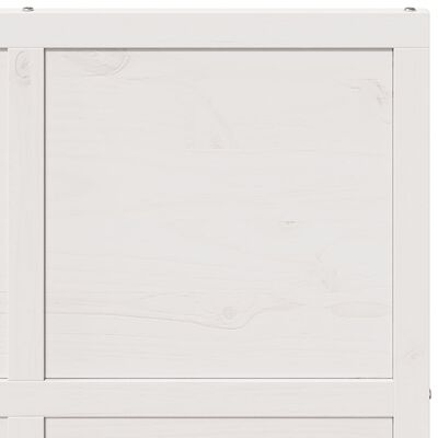 vidaXL Porta del Granaio Bianca 90x208 cm in Legno Massello di Pino