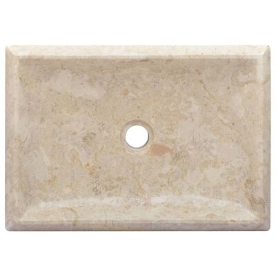 vidaXL Lavandino Crema 50x35x10 cm in Marmo