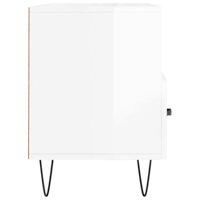 vidaXL Mobile Porta TV Bianco Lucido 102x36x50 cm in Legno Multistrato