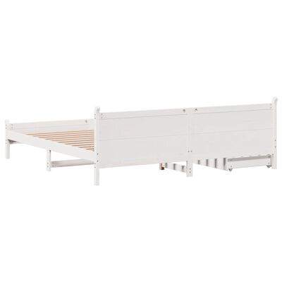 vidaXL Letto senza Materasso Bianco 180x200 cm Legno Massello di Pino