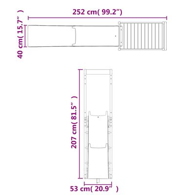 vidaXL Set da Gioco da Esterno in Legno Massello di Pino