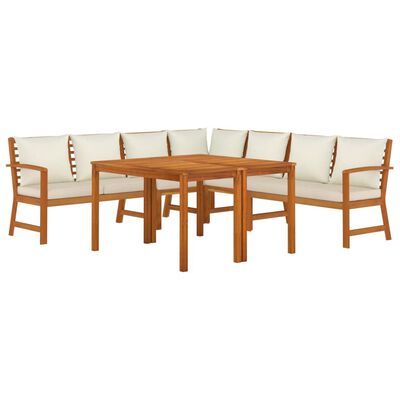 vidaXL Set da Pranzo Giardino 7pz con Cuscini Legno Massello di Acacia