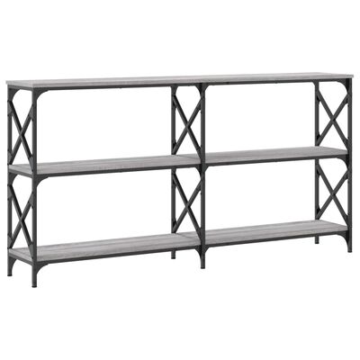 vidaXL Tavolo Consolle Grigio Sonoma 156x28x80,5 cm Legno Multistrato