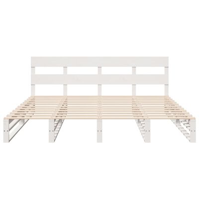 vidaXL Letto senza Materasso Bianco 180x200 cm Legno Massello di Pino