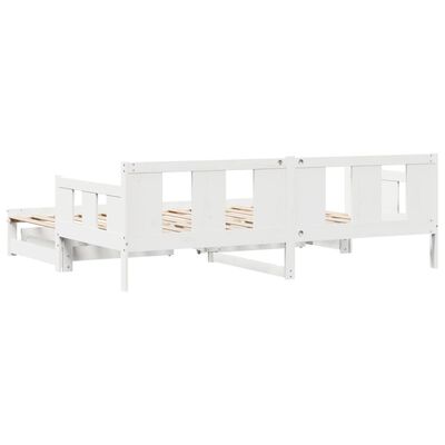 vidaXL Dormeuse Letto Estraibile e Cassetti Bianca 80x200cm Legno Pino