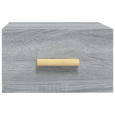 vidaXL Comodini a Muro 2 pz Grigio Sonoma 35x35x20 cm