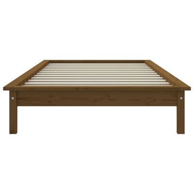 vidaXL Giroletto senza Materasso Ambra 90x200cm Legno Massello