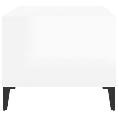 vidaXL Tavolino da Salotto Bianco Lucido 90x50x40 cm Legno Multistrato