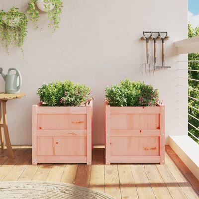 vidaXL Fioriere da Giardino 2 pz in Legno Massello di Douglas