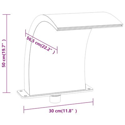 vidaXL Set Fontana da Piscina con Connettore e LED RGB Acrilico 50 cm