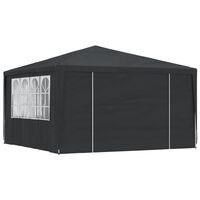 vidaXL Gazebo Professionale con Pareti 4x4 m Antracite 90 g/m²