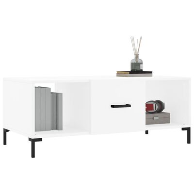 vidaXL Tavolino da Salotto Bianco 102x50x40 cm in Legno Multistrato