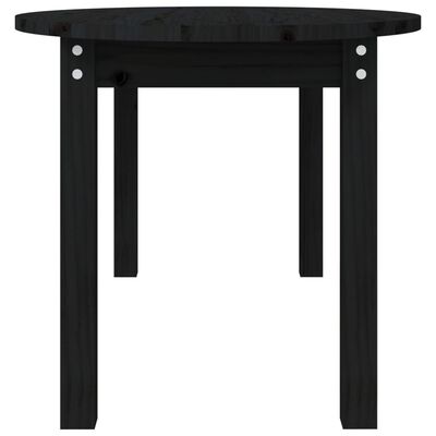 vidaXL Tavolino da Salotto Nero 110x55x45 cm Legno Massello di Pino