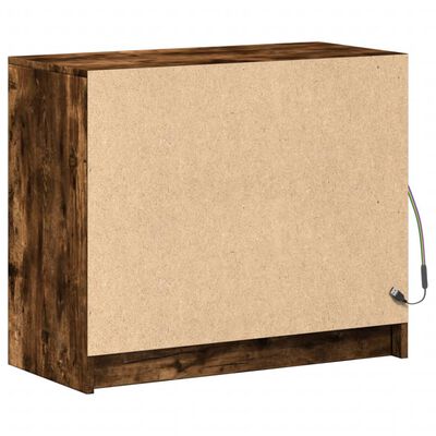 vidaXL Credenza con LED Rovere Fumo 72x34x61 cm in Legno Multistrato