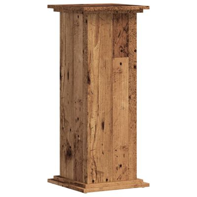 vidaXL Supporto per Piante Legno Vecchio 33x33x80 cm Legno Multistrato