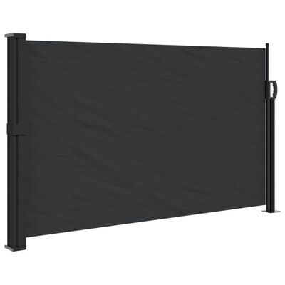 vidaXL Tenda da Sole Laterale Retrattile Nera 120x500 cm