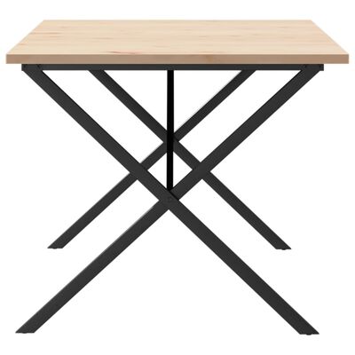 vidaXL Tavolo da Pranzo Telaio a X 180x90x75,5 cm Legno Pino e Acciaio