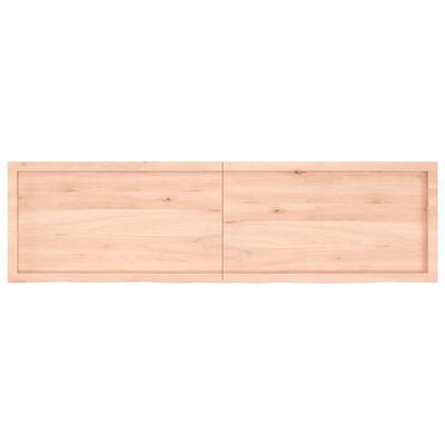 vidaXL Piano Bagno 180x50x(2-4) cm in Legno Massello Non Trattato